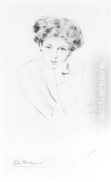 Ethel Barrymore Oil Painting by Paul Cesar Helleu