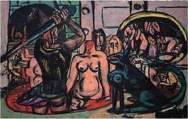 Perseus' (herkules') Letzte Aufgabe Oil Painting by Max Beckmann