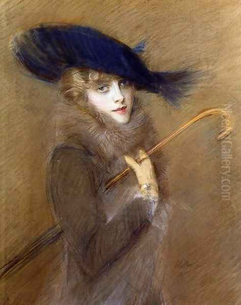 Portrait of Peggy Letellier Oil Painting by Paul Cesar Helleu