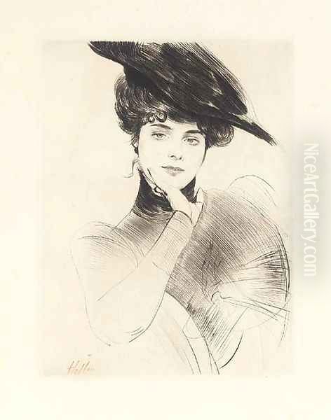 Etude d'apres Madame Cheruit Oil Painting by Paul Cesar Helleu