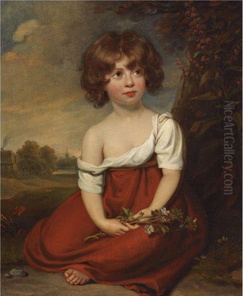 Portrait Of A Lady, Said To Be Elizabeth Brudenell-bruce Oil Painting by Sir William Beechey