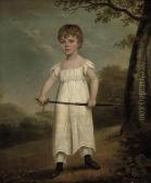 Portrait Of A Young Boy Oil Painting by Sir William Beechey