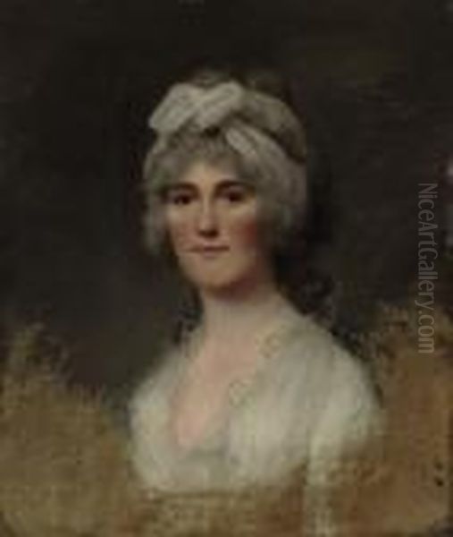 Portrait Of Mrs. Coppell Oil Painting by Sir William Beechey