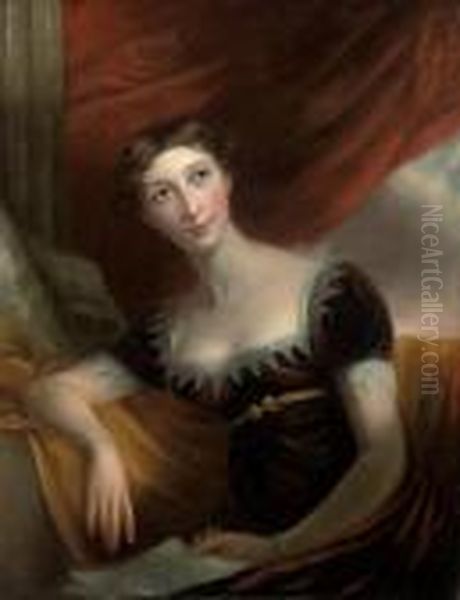 Portrait Of Lady Frances Caroline Wedderburn Webster Oil Painting by Sir William Beechey