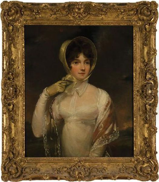 Portrait Of A Lady Said To Be Mrs. John Archer Oil Painting by Sir William Beechey