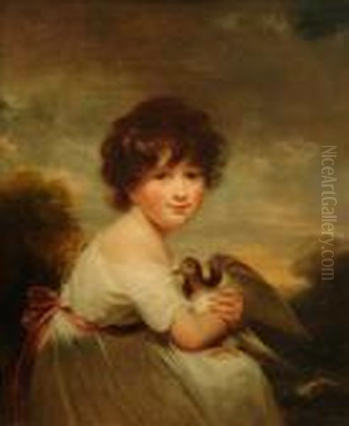 Portrait Of Mary Ann Hutton Oil Painting by Sir William Beechey