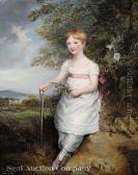 Louisa Pleydell-bouverie Oil Painting by Sir William Beechey