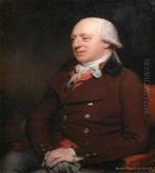 Portrait Of Sir John Wodehouse Bart M.p., Seated. Oil Painting by Sir William Beechey