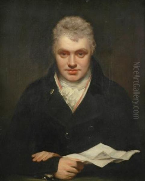 Portrait Of A Gentleman, Said To Be George Arbuthnot Oil Painting by Sir William Beechey