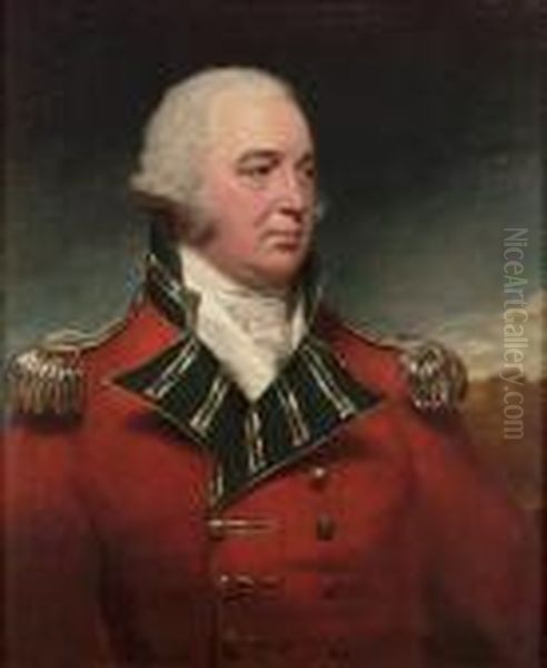 Portrait Of An Officer, Bust-length, In Uniform Oil Painting by Sir William Beechey