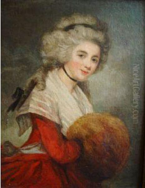 Portrait Presume De Lady Hamilton. Oil Painting by Sir William Beechey