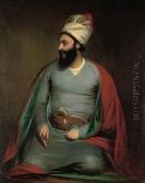 Portrait Of Mirza Abu'l Hassan Khan Oil Painting by Sir William Beechey