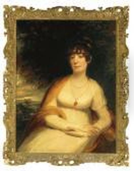 Portrait Of Josephine Sophia Newton Oil Painting by Sir William Beechey