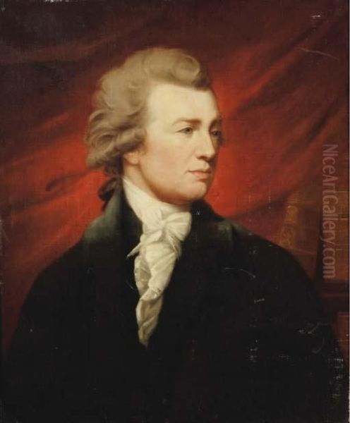 Portrait Of A Gentleman, Bust-length, With A White Cravat Oil Painting by Sir William Beechey