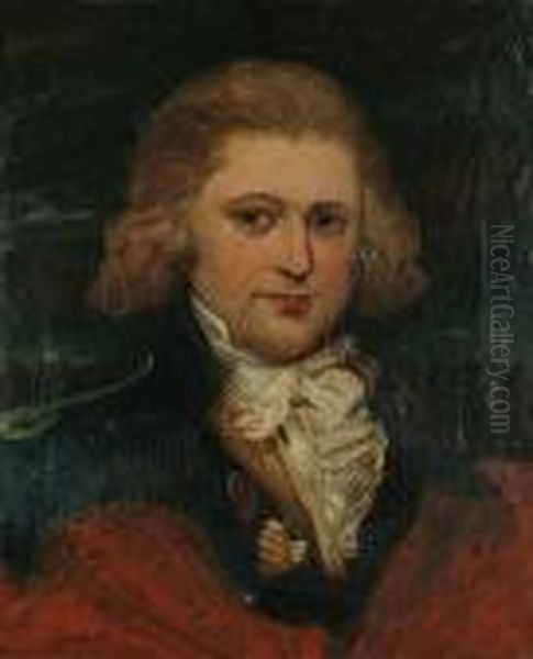 A Study Of A Gentleman In Naval Uniform Oil Painting by Sir William Beechey