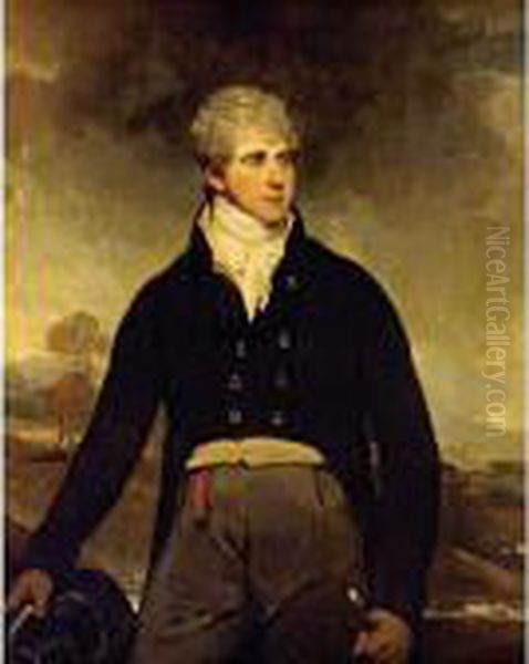 Portrait Of A Young Man, Said To Be Sir Harry Neal Oil Painting by Sir William Beechey