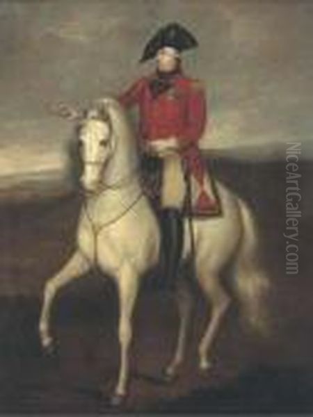 Equestrian Portrait Of King George Iii Oil Painting by Sir William Beechey