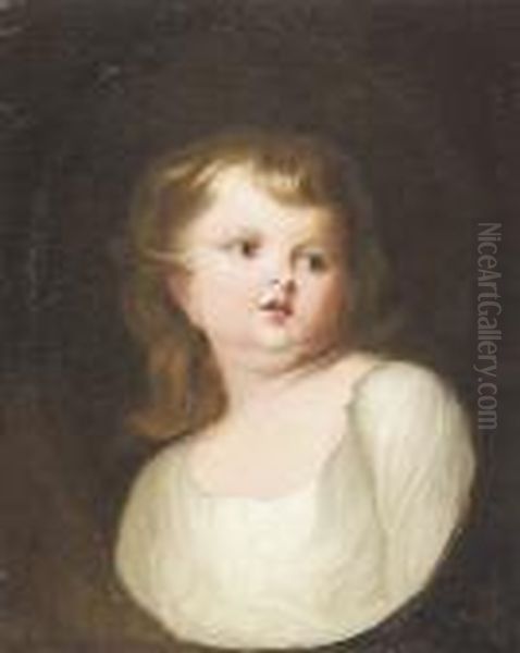 Portrait Of A Young Child Oil Painting by Sir William Beechey