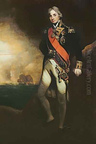 Horatio Viscount Nelson 1758-1805 Oil Painting by John Hoppner