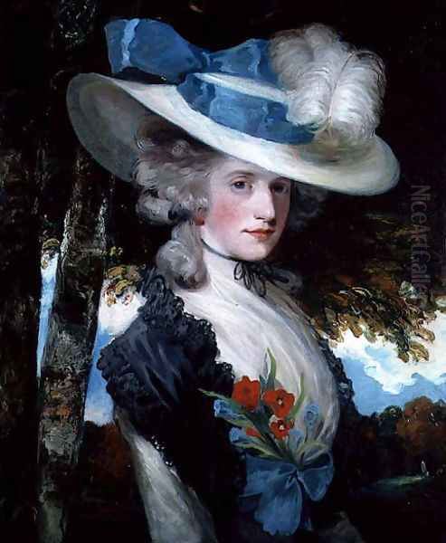 Portrait of The Hon Mrs Hugo Meynell 1762-1817 Oil Painting by John Hoppner