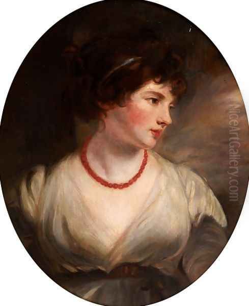 Jane Elizabeth Countess of Oxford Oil Painting by John Hoppner