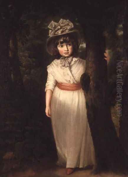 Miss Harriett Anne Seale as Bo Peep Oil Painting by John Hoppner