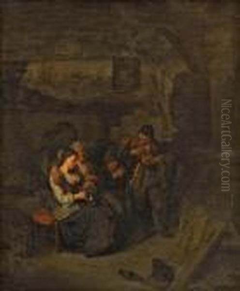 In Der Schenke Oil Painting by Cornelis (Pietersz.) Bega