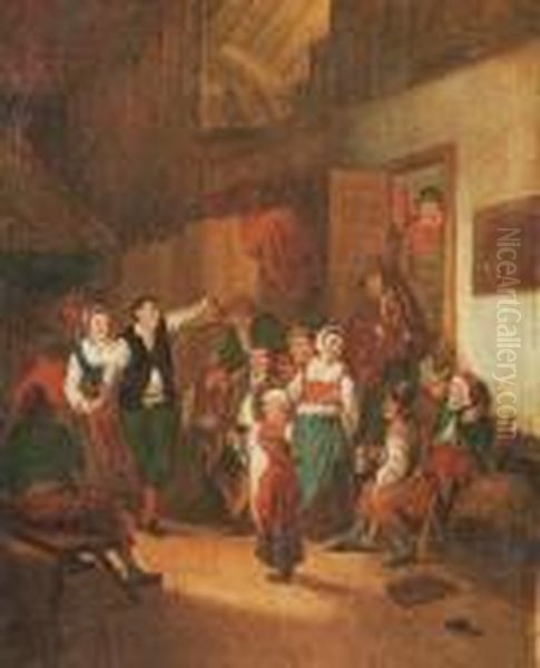 La Danse A L'auberge Oil Painting by Cornelis (Pietersz.) Bega