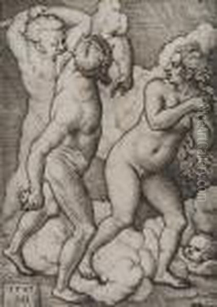 The Expulsion From Paradise (bartsch 7) Oil Painting by Hans Sebald Beham