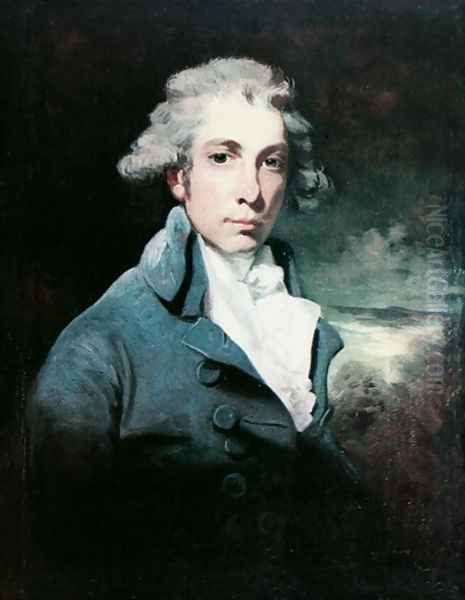 Portrait of Richard Brinsley Sheridan 1751-1816 Oil Painting by John Hoppner