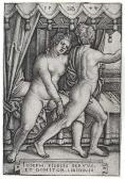 Joseph And Potiphar's Wife by Hans Sebald Beham