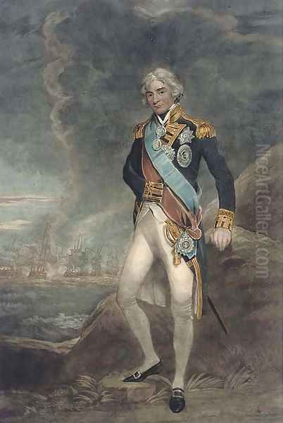 Admiral Lord Nelson, by C. Turner 2 Oil Painting by John Hoppner