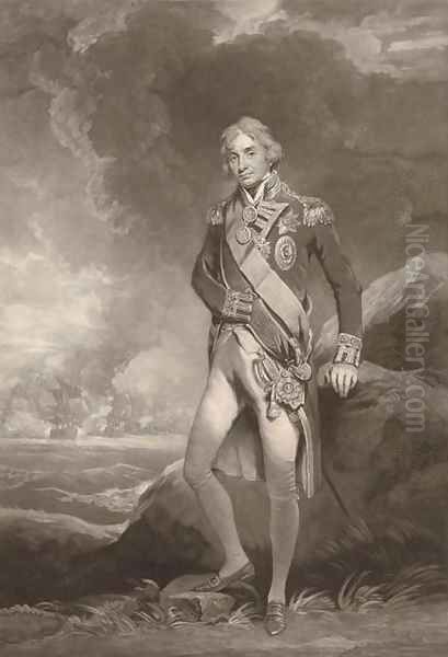 Admiral Lord Nelson, by C. Turner Oil Painting by John Hoppner