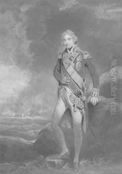 Rear-Admiral Sir Horatio Nelson, 1st Viscount Nelson Oil Painting by John Hoppner