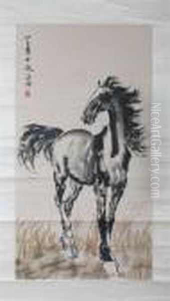 Horse Oil Painting by Xu Beihong