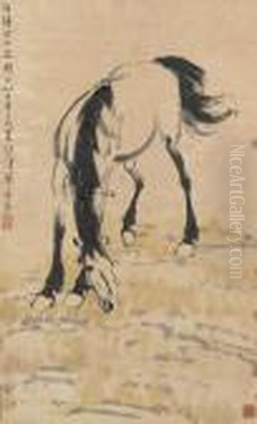 Horse Oil Painting by Xu Beihong