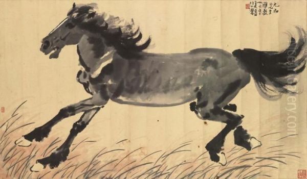 Galloping Stallion Oil Painting by Xu Beihong