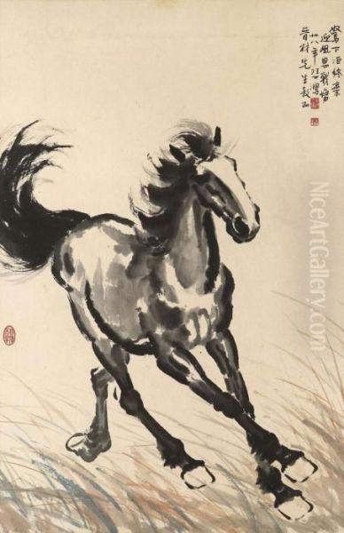 Stallion Oil Painting by Xu Beihong