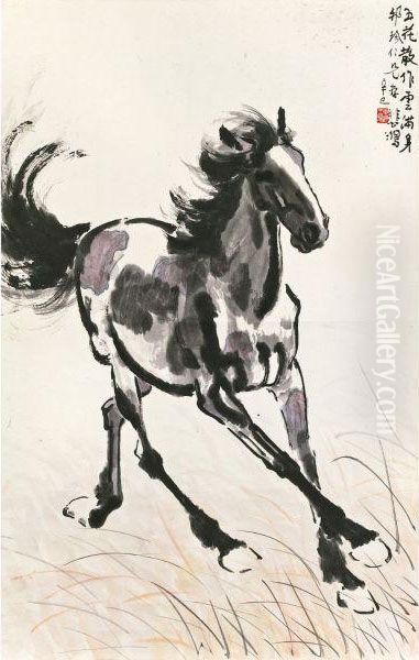 Galloping Steed Oil Painting by Xu Beihong