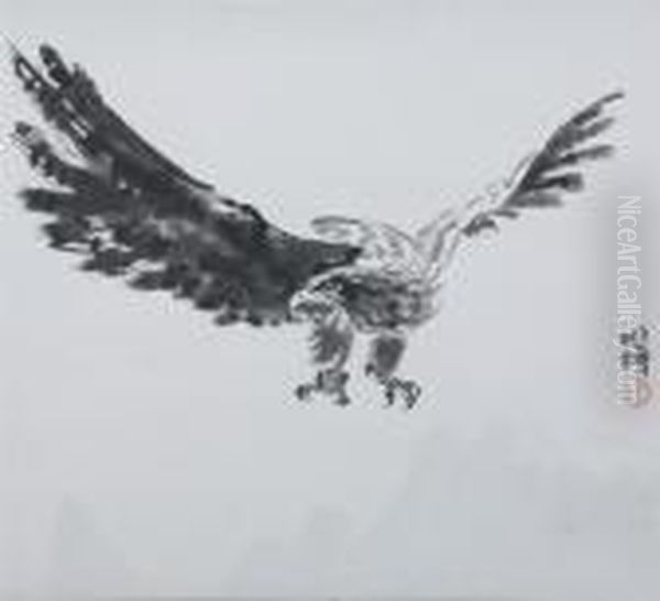 Eagle Oil Painting by Xu Beihong