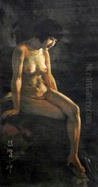 Nude Oil Painting by Xu Beihong