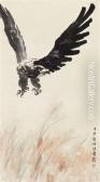 Eagle Oil Painting by Xu Beihong