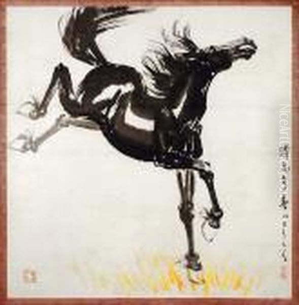 Galloping Horse Oil Painting by Xu Beihong