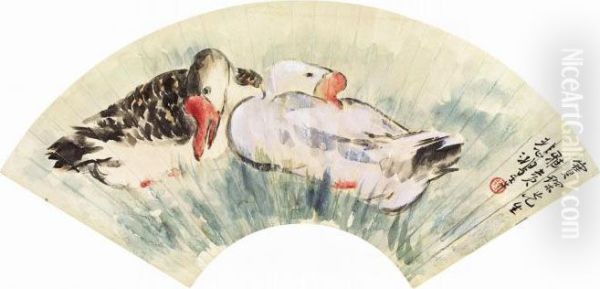 Gooses Oil Painting by Xu Beihong