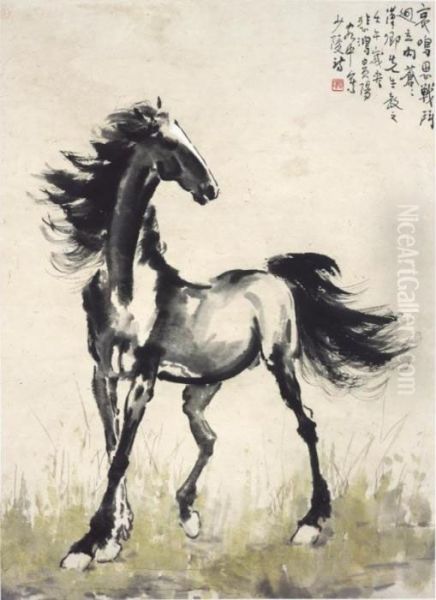 Horse Oil Painting by Xu Beihong