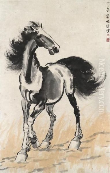 Horse Oil Painting by Xu Beihong