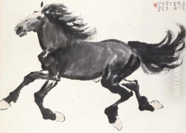 Galloping Horse Oil Painting by Xu Beihong