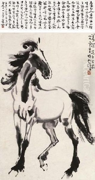 Horse Oil Painting by Xu Beihong