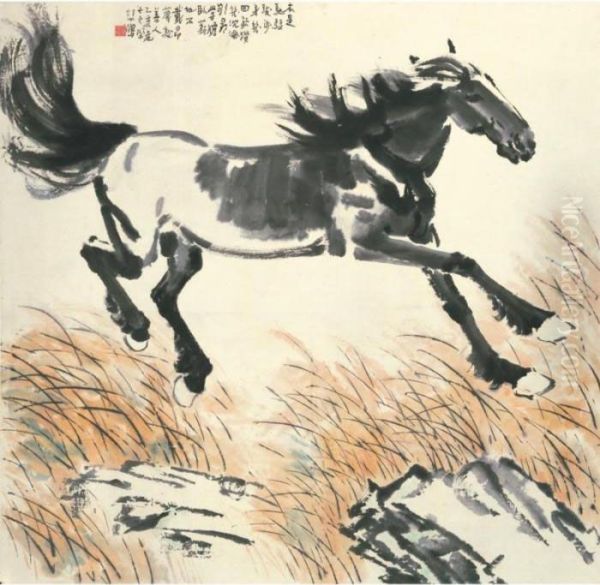 Horse Oil Painting by Xu Beihong