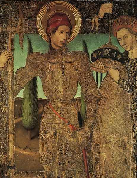 Triptych of Saint George 1459-60 Oil Painting by Jaume Huguet